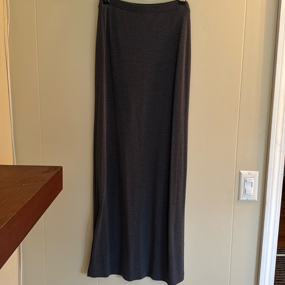 Grey Long Pencil Skirt